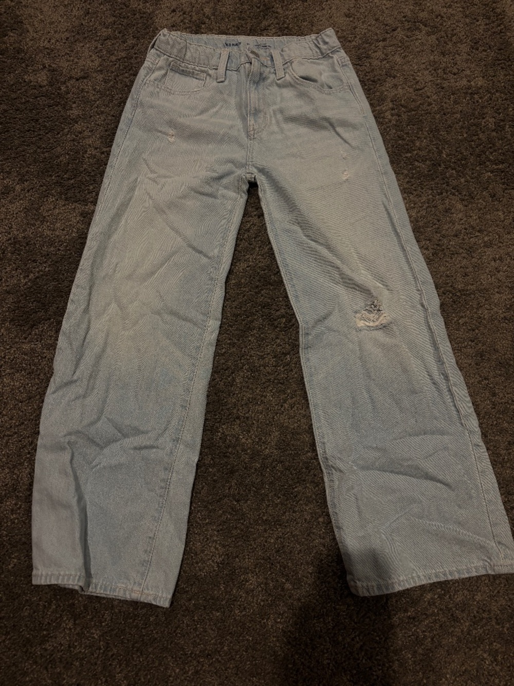 Light Blue Kids Wide-Leg Jeans